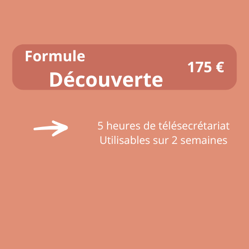 Tarifs forfait découverte– service de secrétariat indépendant