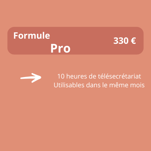 Tarifs forfait pro– service de secrétariat indépendant